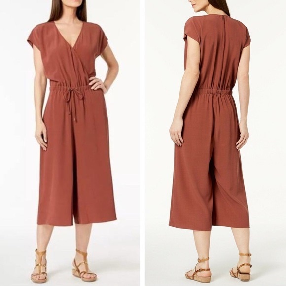 Eileen Fisher ruset wide leg jumpsuit - Picture 2 of 8